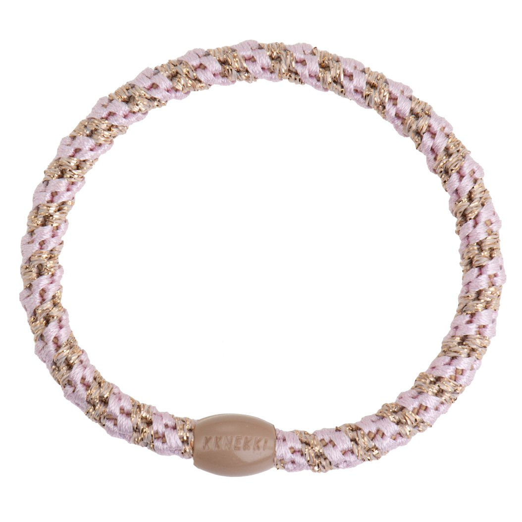 BonDep BonDep, Haargummi Slim, light pink beige glitter