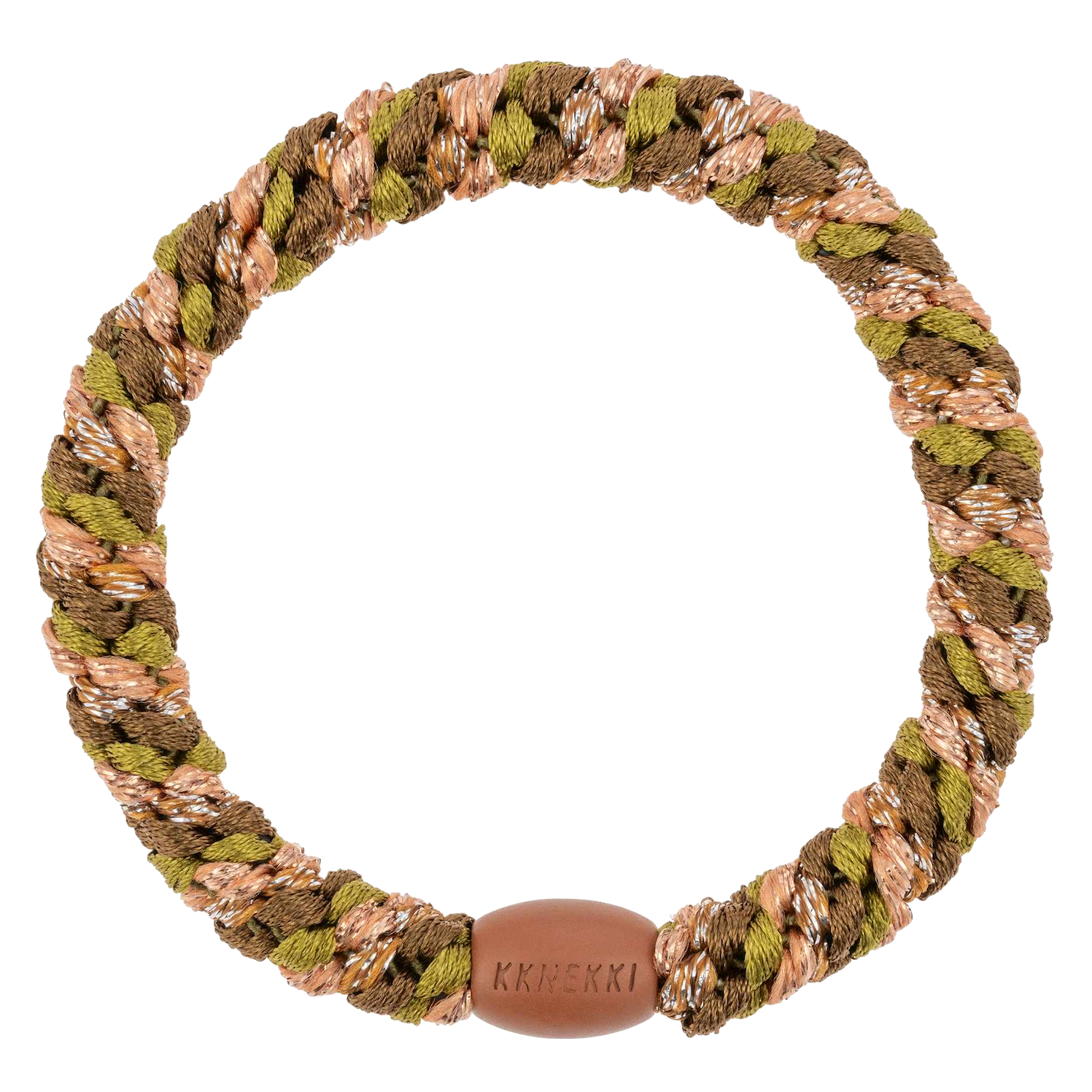 BonDep BonDep, Haargummi, mix oliven cognac glitter