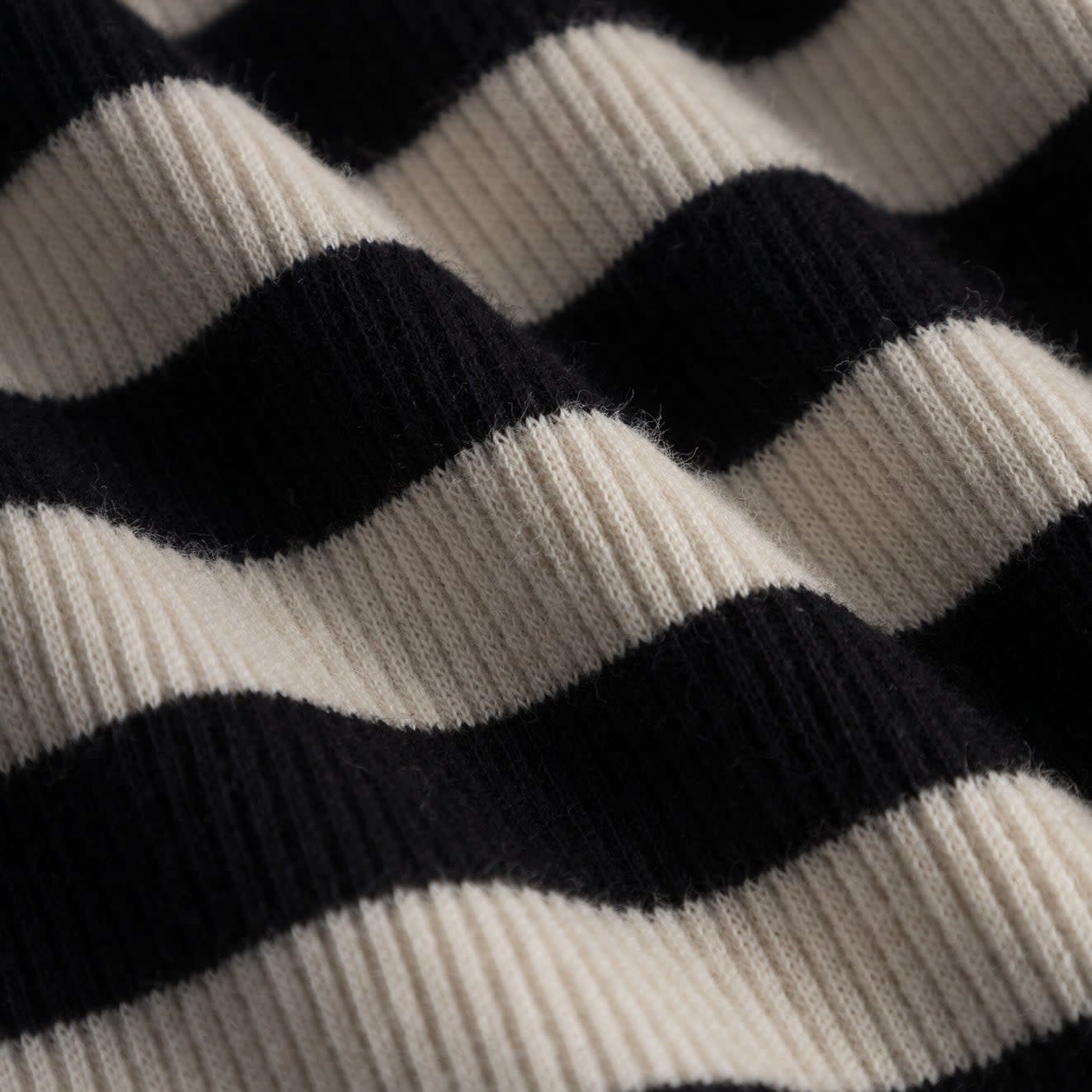 KnowledgeCotton Apparel KnowledgeCotton, Striped Rib Strap Dress, black/white, M