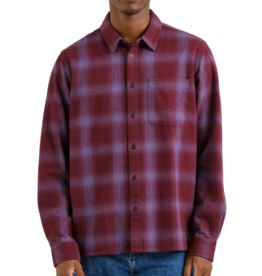 Dedicated Dedicated, Rute Flannel Check Shirt, fig red, S