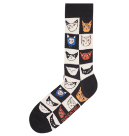 Dedicated Dedicated, Sigtuna Socks Cat Bingo, black, 36-40