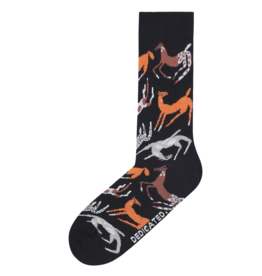 Dedicated Dedicated, Sigtuna Socks Mustang Party, black, 36-40