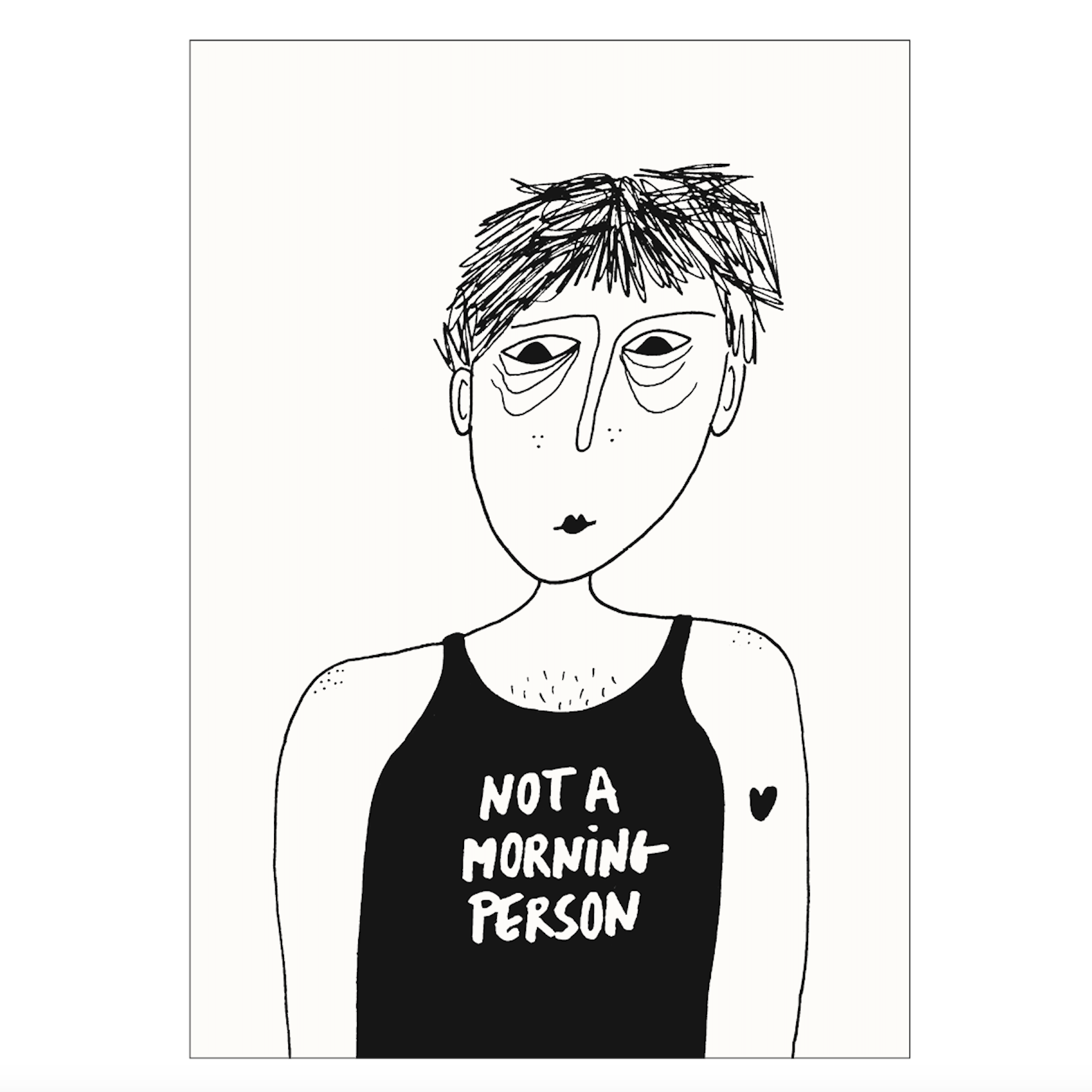 helen b helen b, Postkarte, not a morning person
