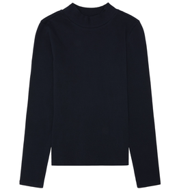 KnowledgeCotton Apparel KnowledgeCotton, Rib High Neck LS, night sky, XS
