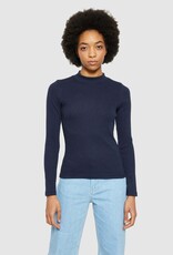 KnowledgeCotton Apparel KnowledgeCotton, Rib High Neck LS, night sky, S