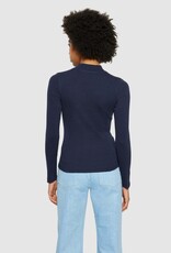 KnowledgeCotton Apparel KnowledgeCotton, Rib High Neck LS, night sky, S