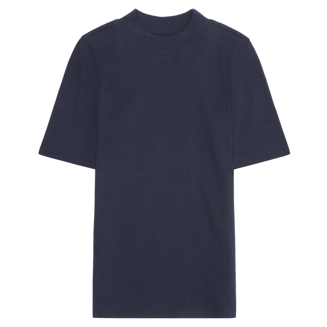 KnowledgeCotton Apparel KnowledgeCotton, Rib High Neck SS, night sky, L