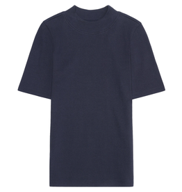 KnowledgeCotton Apparel KnowledgeCotton, Rib High Neck SS, night sky, M