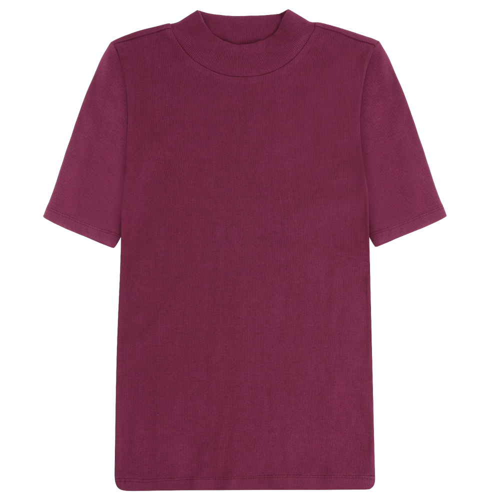 KnowledgeCotton Apparel KnowledgeCotton, Rib High Neck SS, fig, S