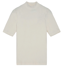 KnowledgeCotton Apparel KnowledgeCotton, Rib High Neck SS, star white, M
