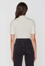 KnowledgeCotton Apparel KnowledgeCotton, Rib High Neck SS, star white, S