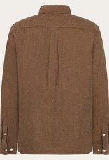 KnowledgeCotton Apparel KnowledgeCotton, Fishbone Flannel Shirt, chocolate torte, M