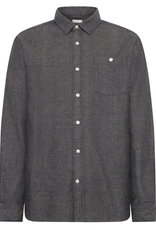 KnowledgeCotton Apparel KnowledgeCotton, Fishbone Flannel Shirt, night sky, L