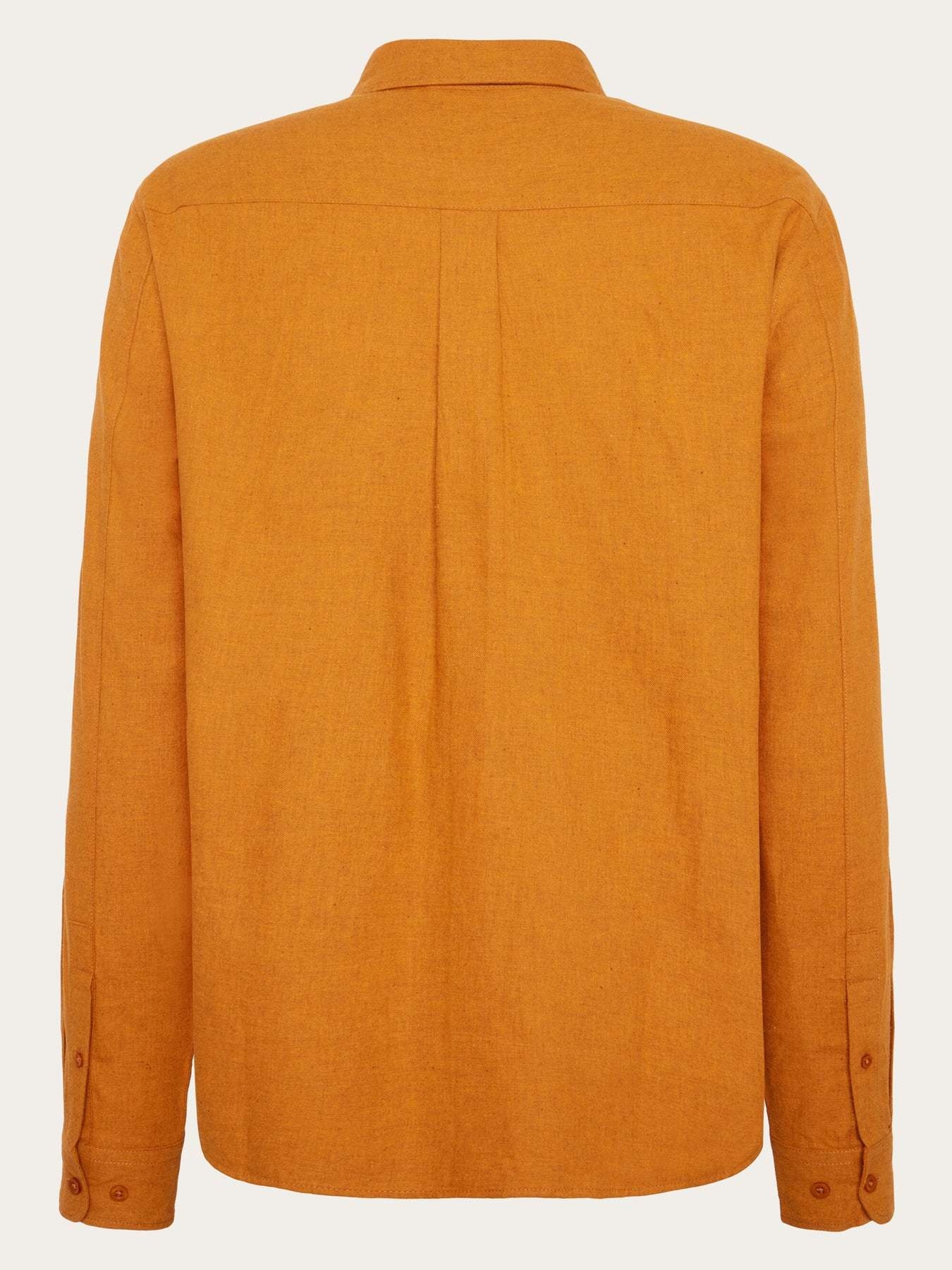 KnowledgeCotton Apparel KnowledgeCotton, Melange Flannel Shirt, pumpkin spice, L