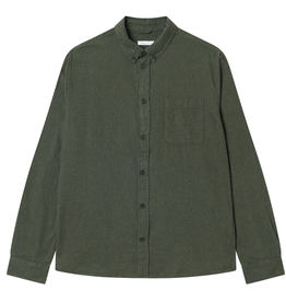 KnowledgeCotton Apparel KnowledgeCotton, Melange Flannel Shirt, forrest night, S