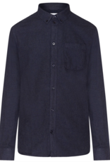 KnowledgeCotton Apparel KnowledgeCotton, Melange Flannel Shirt, total eclipse, XL