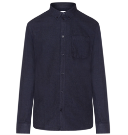KnowledgeCotton Apparel KnowledgeCotton, Melange Flannel Shirt, total eclipse, M