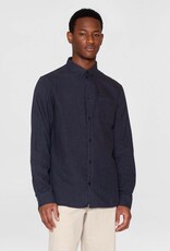 KnowledgeCotton Apparel KnowledgeCotton, Melange Flannel Shirt, total eclipse, M