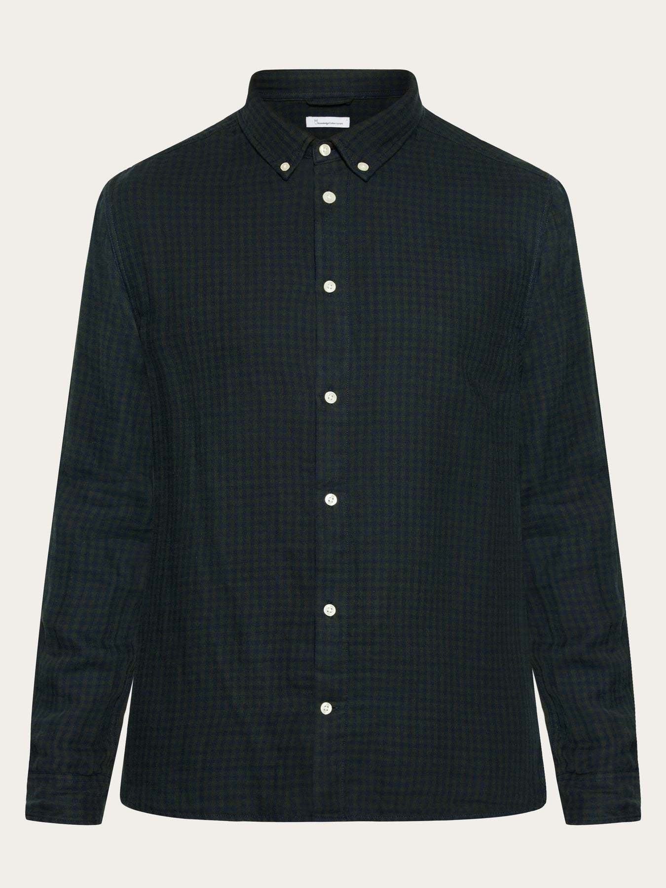 KnowledgeCotton Apparel KnowledgeCotton, Double Layer Shirt, green check, XL