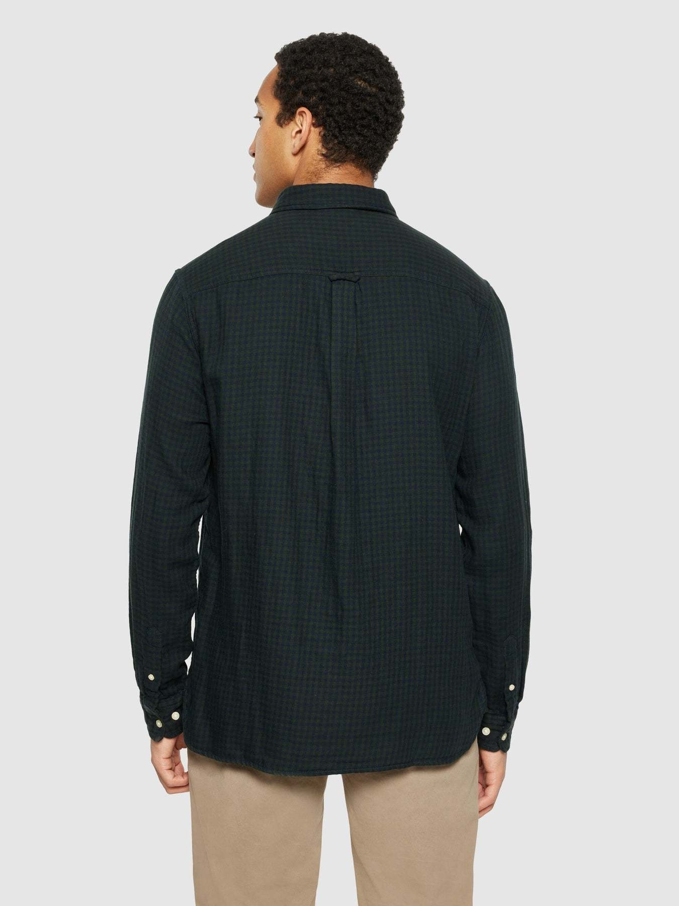 KnowledgeCotton Apparel KnowledgeCotton, Double Layer Shirt, green check, M