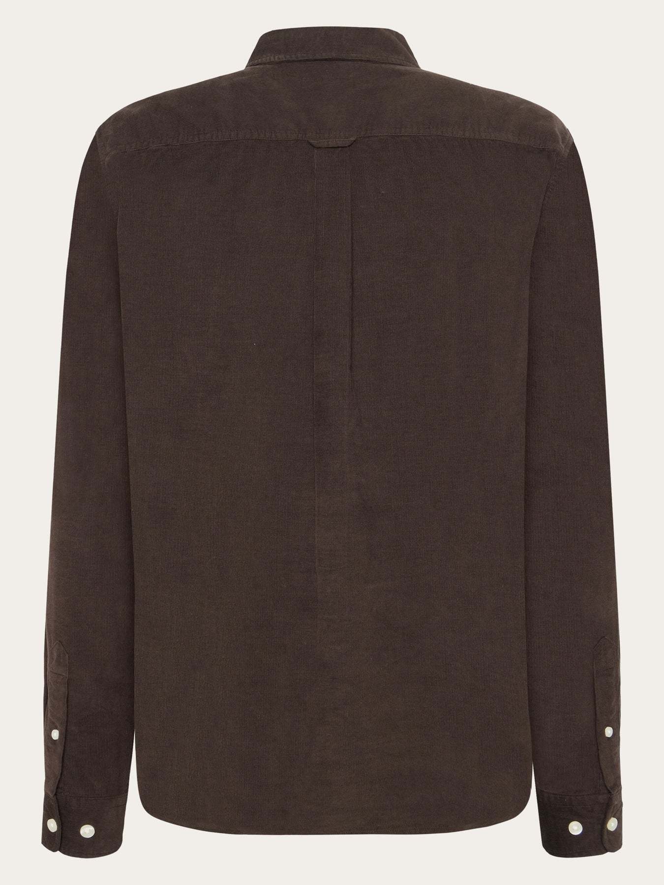 KnowledgeCotton Apparel KnowledgeCotton, Corduroy Shirt, chocolate torte, L