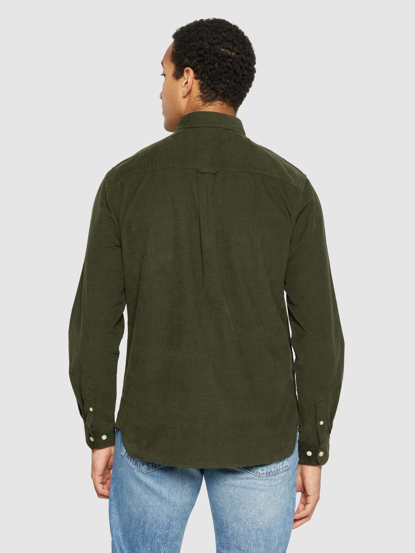 KnowledgeCotton Apparel KnowledgeCotton, Corduroy Shirt, forrest night, M