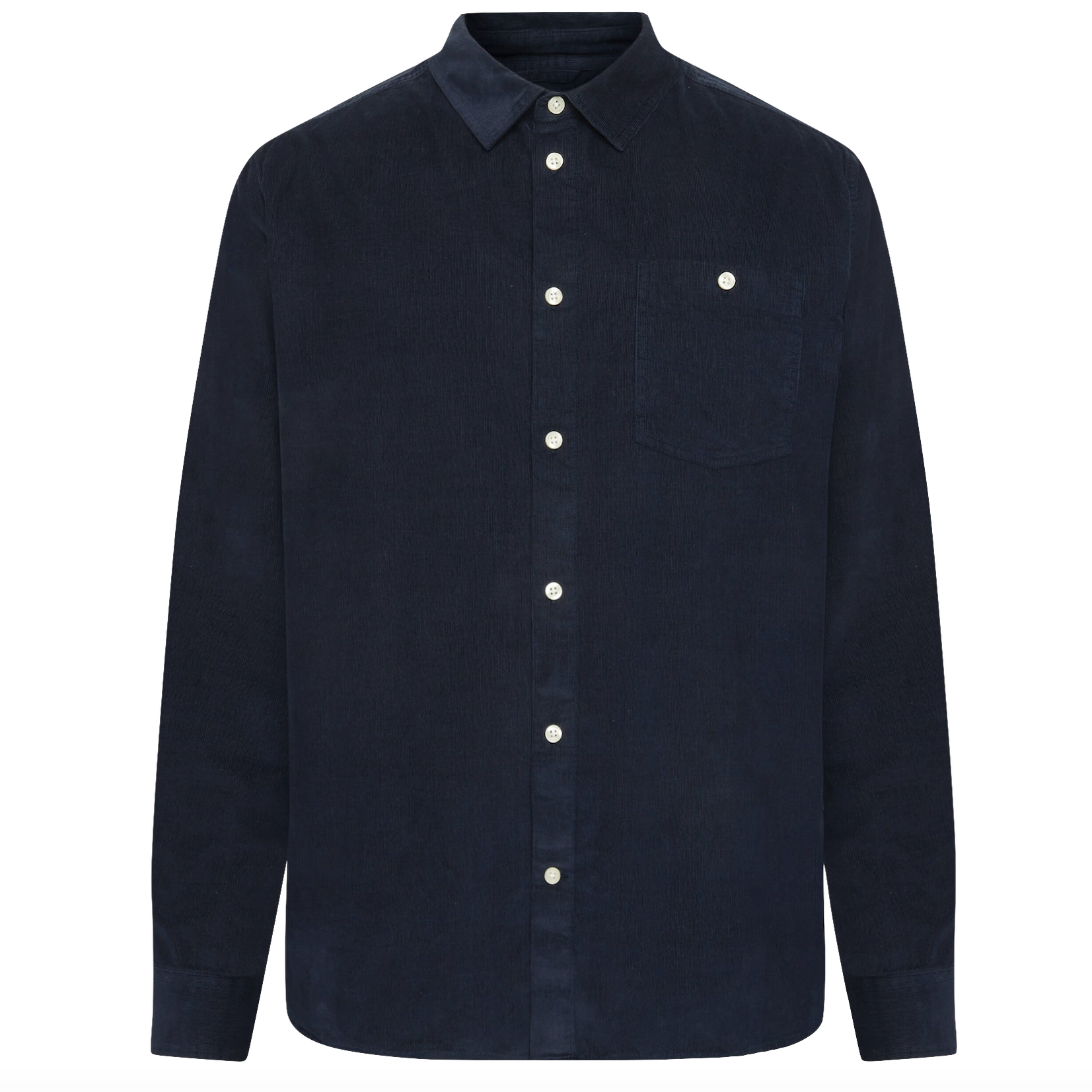 KnowledgeCotton Apparel KnowledgeCotton, Corduroy Shirt, total eclipse, M