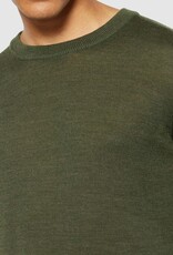 KnowledgeCotton Apparel KnowledgeCotton, Merino Crew Neck, forrest night, XL