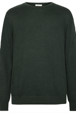 KnowledgeCotton Apparel KnowledgeCotton, Merino Crew Neck, forrest night, S