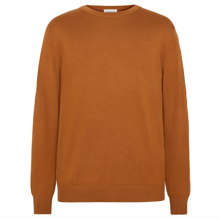 KnowledgeCotton Apparel KnowledgeCotton, Merino Crew Neck, pumpkin spice, S
