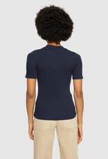 KnowledgeCotton Apparel KnowledgeCotton, Rib High Neck SS, night sky, S