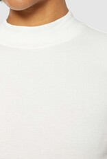 KnowledgeCotton Apparel KnowledgeCotton, Rib High Neck LS, star white, L