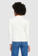 KnowledgeCotton Apparel KnowledgeCotton, Rib High Neck LS, star white, M