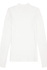 KnowledgeCotton Apparel KnowledgeCotton, Rib High Neck LS, star white, S