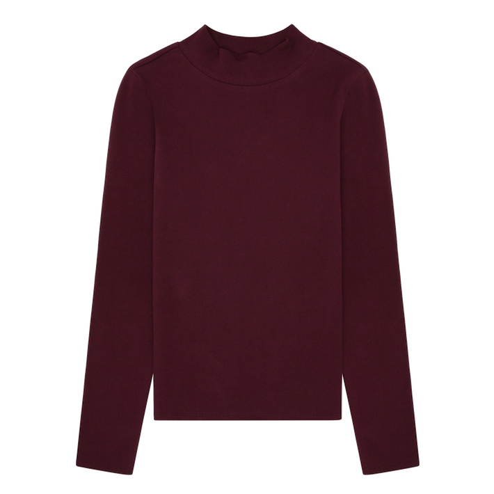 KnowledgeCotton Apparel KnowledgeCotton, Rib High Neck LS, fig, L