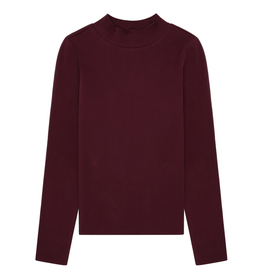 KnowledgeCotton Apparel KnowledgeCotton, Rib High Neck LS, fig, M