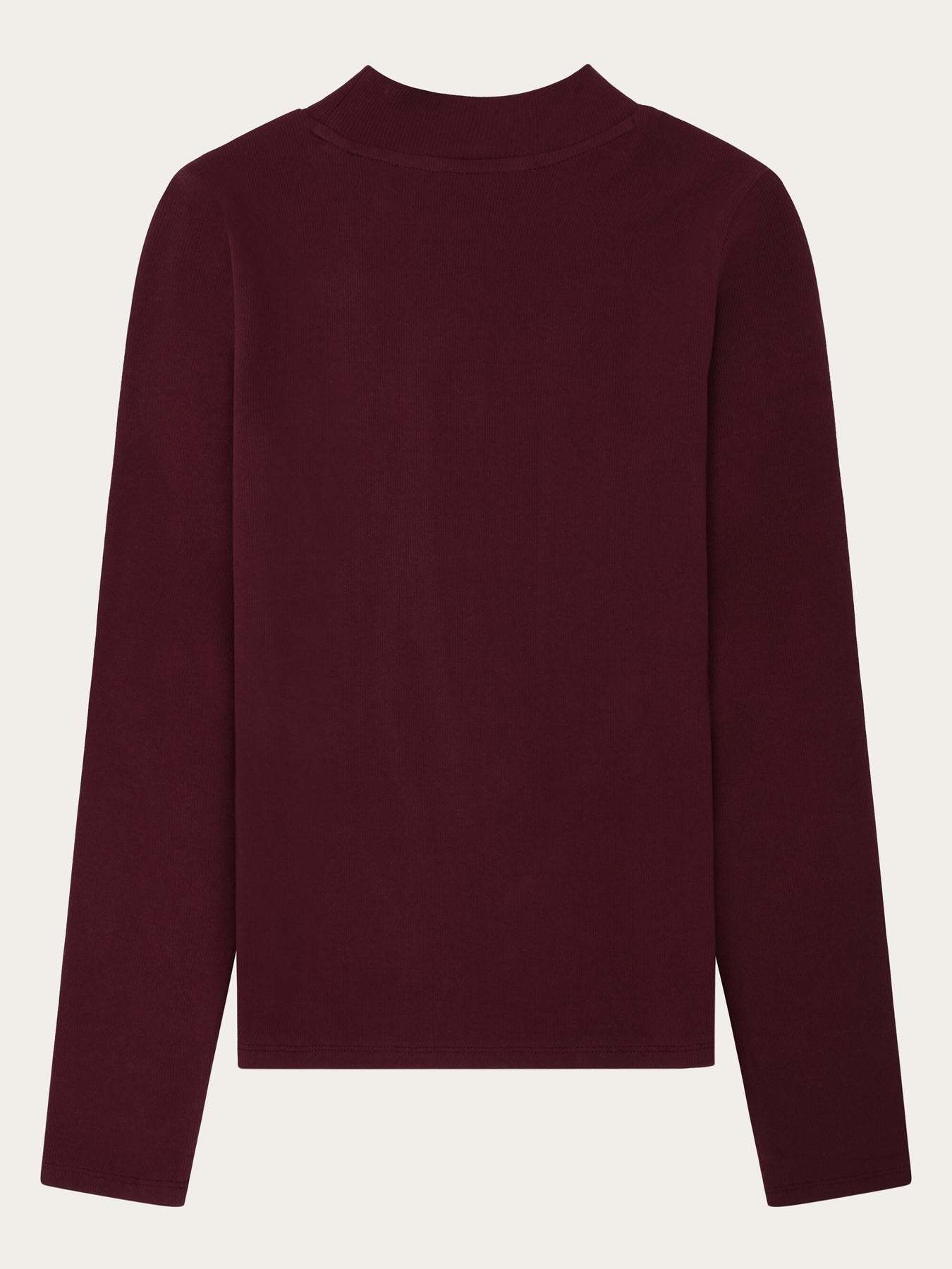 KnowledgeCotton Apparel KnowledgeCotton, Rib High Neck LS, fig, S