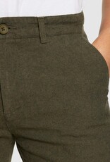 KnowledgeCotton Apparel KnowledgeCotton, Chuck Regular Flannel Chino, dark olive, 33/34