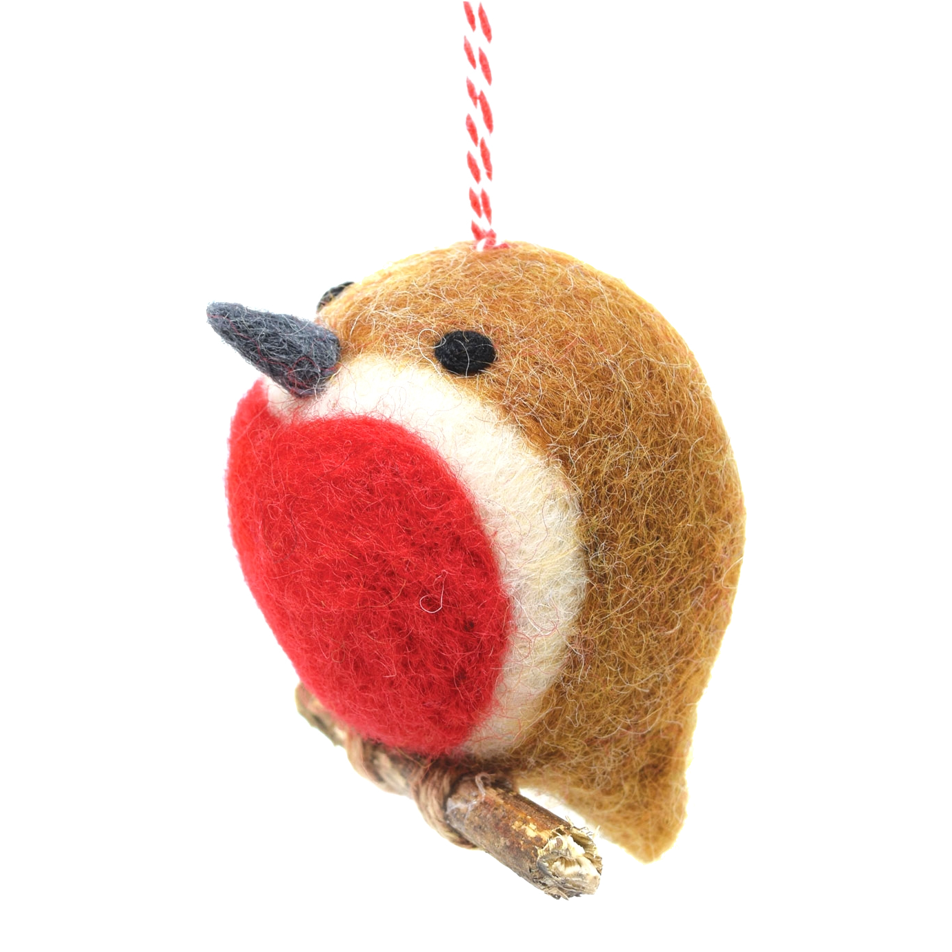 Black Yak Black Yak, Filzhänger, rotkehlchen auf ast