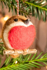 Black Yak Black Yak, Filzhänger, rotkehlchen auf ast