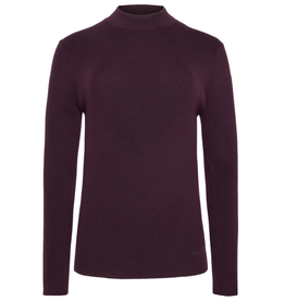 KnowledgeCotton Apparel KnowledgeCotton, Merino Rib Mock Neck, fig, L