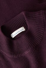 KnowledgeCotton Apparel KnowledgeCotton, Merino Rib Mock Neck, fig, S