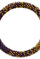 Maison Kizo Maison Kizo, Bracelet Népalais, violet foncé/or