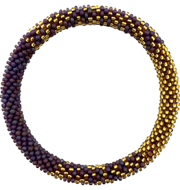 Maison Kizo Maison Kizo, Bracelet Népalais, violet foncé/or