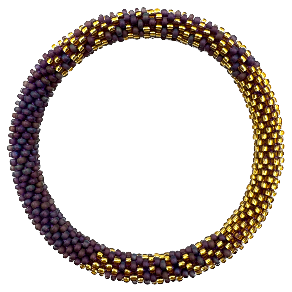 Maison Kizo Maison Kizo, Bracelet Népalais, violet foncé/or