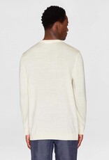 KnowledgeCotton Apparel KnowledgeCotton, Merino Crew Neck, egret, L