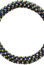 Maison Kizo Maison Kizo, Bracelet Népalais, vert/bleu/or stripe