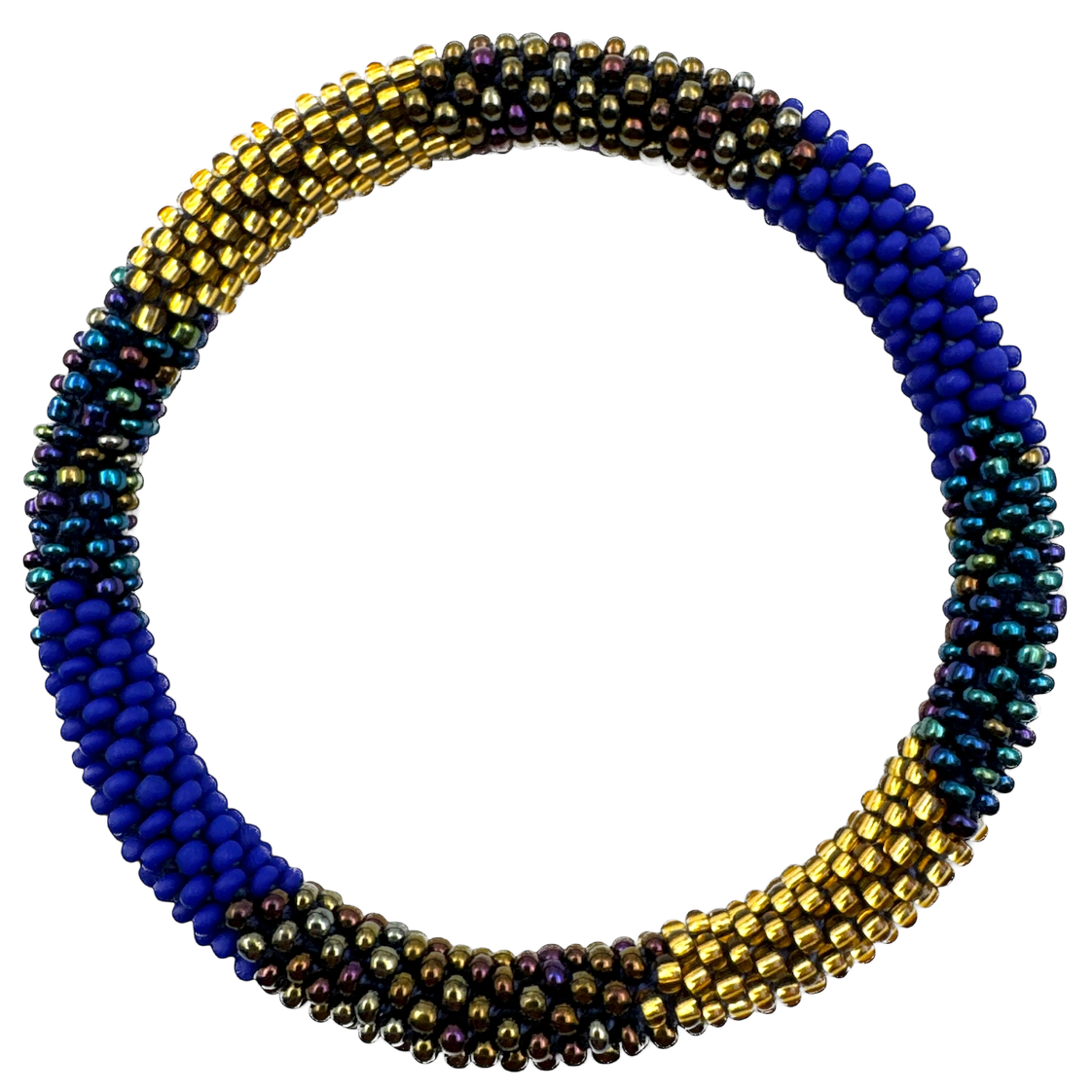 Maison Kizo Maison Kizo, Bracelet Népalais, bleu/émeraude/or