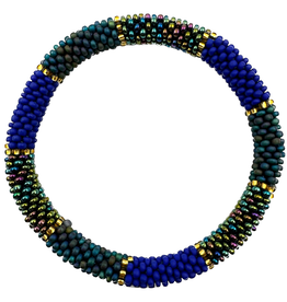 Maison Kizo Maison Kizo, Bracelet Népalais, bleu/émeraude/vert foncé