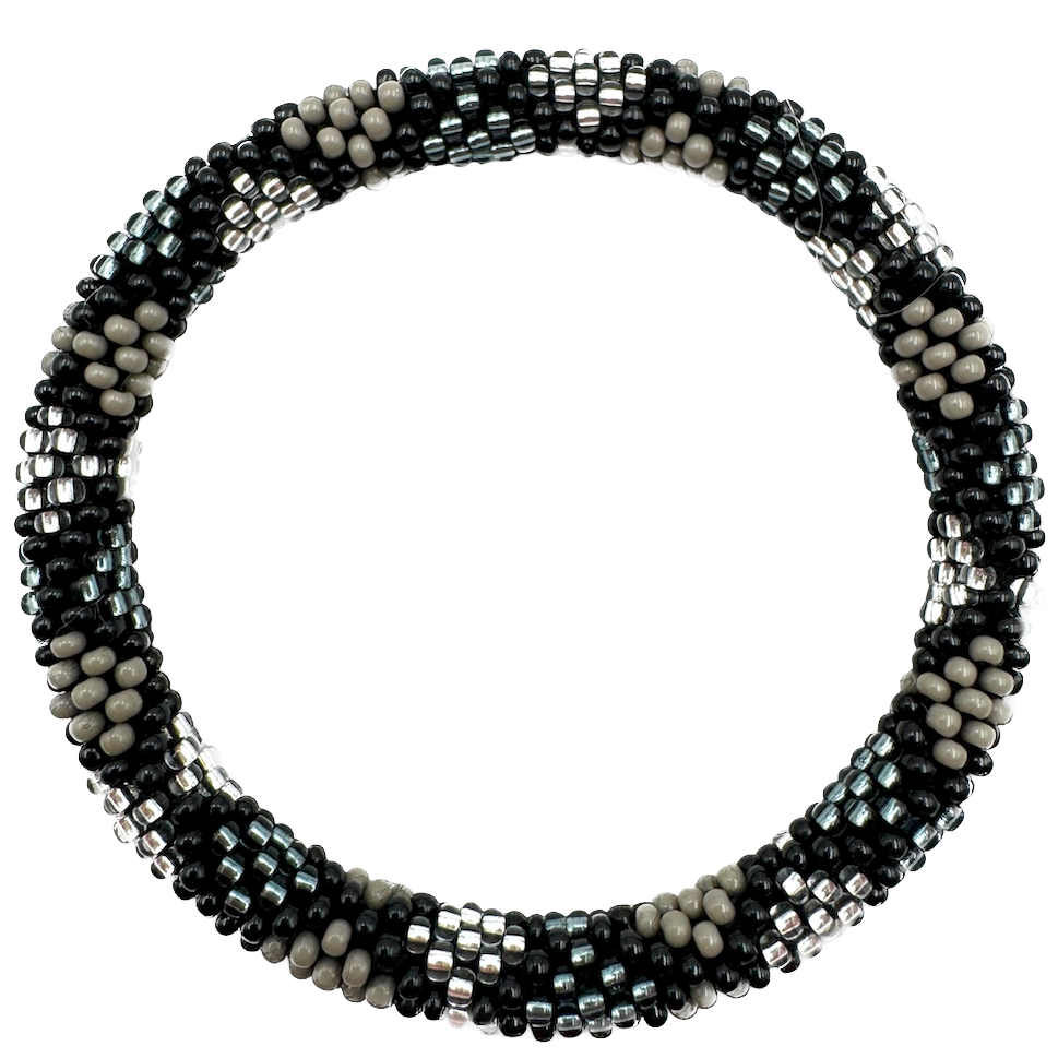 Maison Kizo Maison Kizo, Bracelet Népalais, noir/gris/argent
